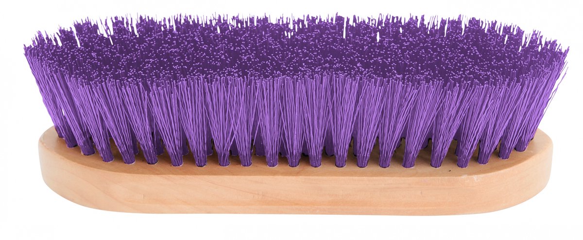 Brosse à crin cheval en bois 220mm avec poignée étrille chevaux pansage équitation