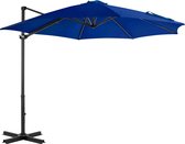 vidaXL Zweefparasol met aluminium paal 300 cm azuurblauw