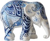 Elephant Parade - Indigo Tattoo - Handgemaakt Olifanten Beeldje - 20cm