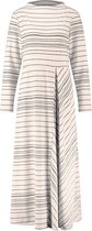 TAIFUN Dames Midi-jurk met borduursel-print Offwhite gemustert-38
