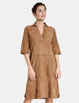 GERRY WEBER Dames Jurk van lamsleer Dark Sand-40