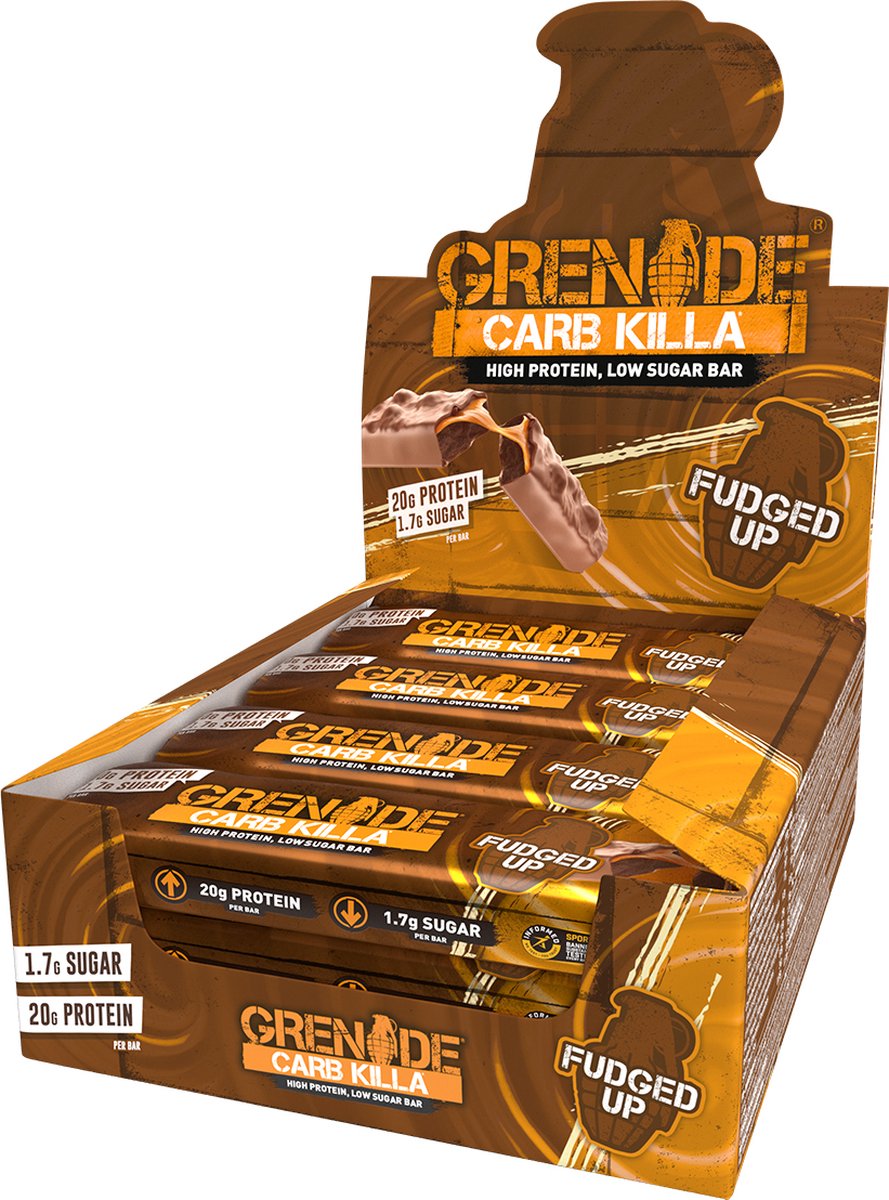 Goedkoopste Grenade Carb Killa Bars - Proteïne Repen - Fudged Up - 12 Eiwitrepen (720 gram