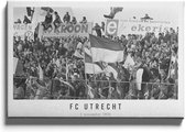 Walljar - FC Utrecht supporters '70 - Muurdecoratie - Canvas schilderij