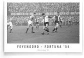 Walljar - Feyenoord - Fortuna 54 '61 - Zwart wit poster