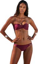 No Gossip Bandeau bikiniset met borstkussen en nekbanden DARK-PURPLE 36