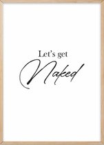 Poster Met Eiken Lijst - Naked Poster