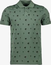 Unsigned heren polo met palmbomen - Groen - Maat 3XL