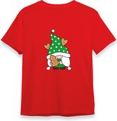 Kerstkabouter Buddy Kerst T-shirt | Groen | Jongens / Meisjes | Grappige Foute kersttrui Shirt Cadeau | Kindershirt | Leuke Elf, Rendier, Kerstboom en Kerstballen Ontwerpen. Maat 1