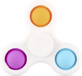 Spinner simple dimple - Fidget toys - Pop it - Kunststof - 2-in-1 - roze - oranje - blauw