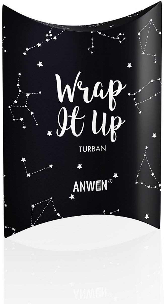 Wrap It Up tulband aan je haar Zwart
