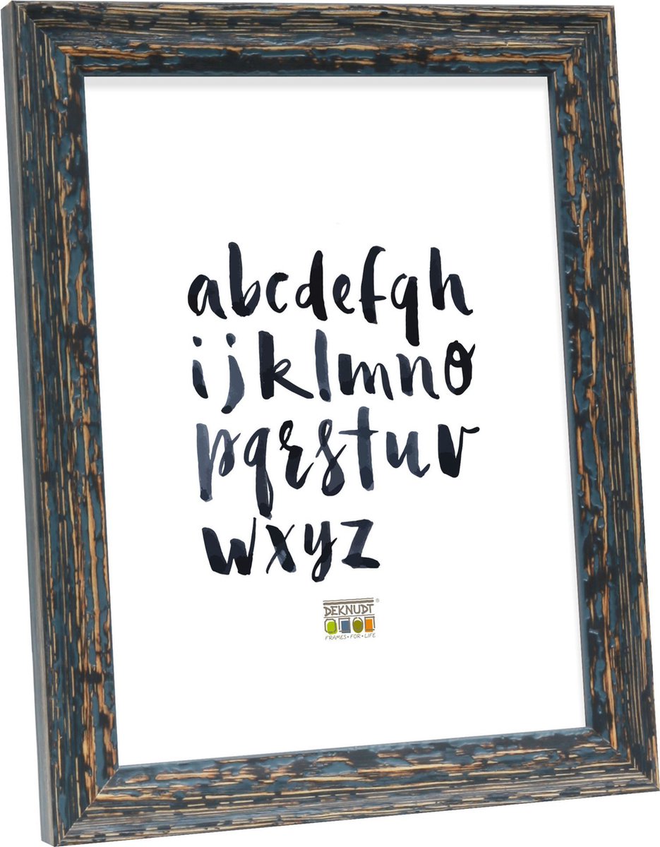 Deknudt Frames fotolijst S46MF2 - zwart verweerde look - foto 18x24 cm