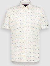 Twinlife Overhemd Shirt Flipflop Allover Print Ss Tw13214 Blanc De Blanc 109 Mannen Maat - XL