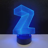 3D LED Lamp - Letter - Z