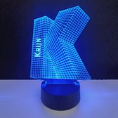Lampe LED 3D - Lettre avec nom - Krijn