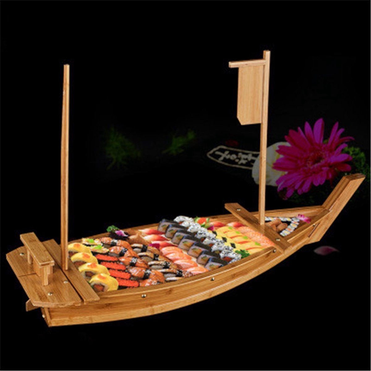Sushi Boot-Dienblad ,Sushi Boat Bamboo 70cm, Voor Sushi,Snack,Thuis,Restaurant,Hotel,Japanse en Koreaanse Style