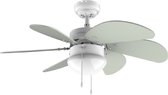 Cecotec 05967, Huishoudelijke ventilator met bladen, Muntkleur, Wit, Plafond, 92 cm, AC, 50 W