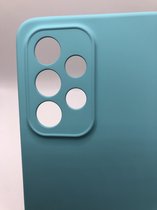 Siliconen back cover case -Geschikt voor Samsung Galaxy A33 5G - TPU hoesje Turquoise - Camera en Lens Bescherming Siliconen hoesje