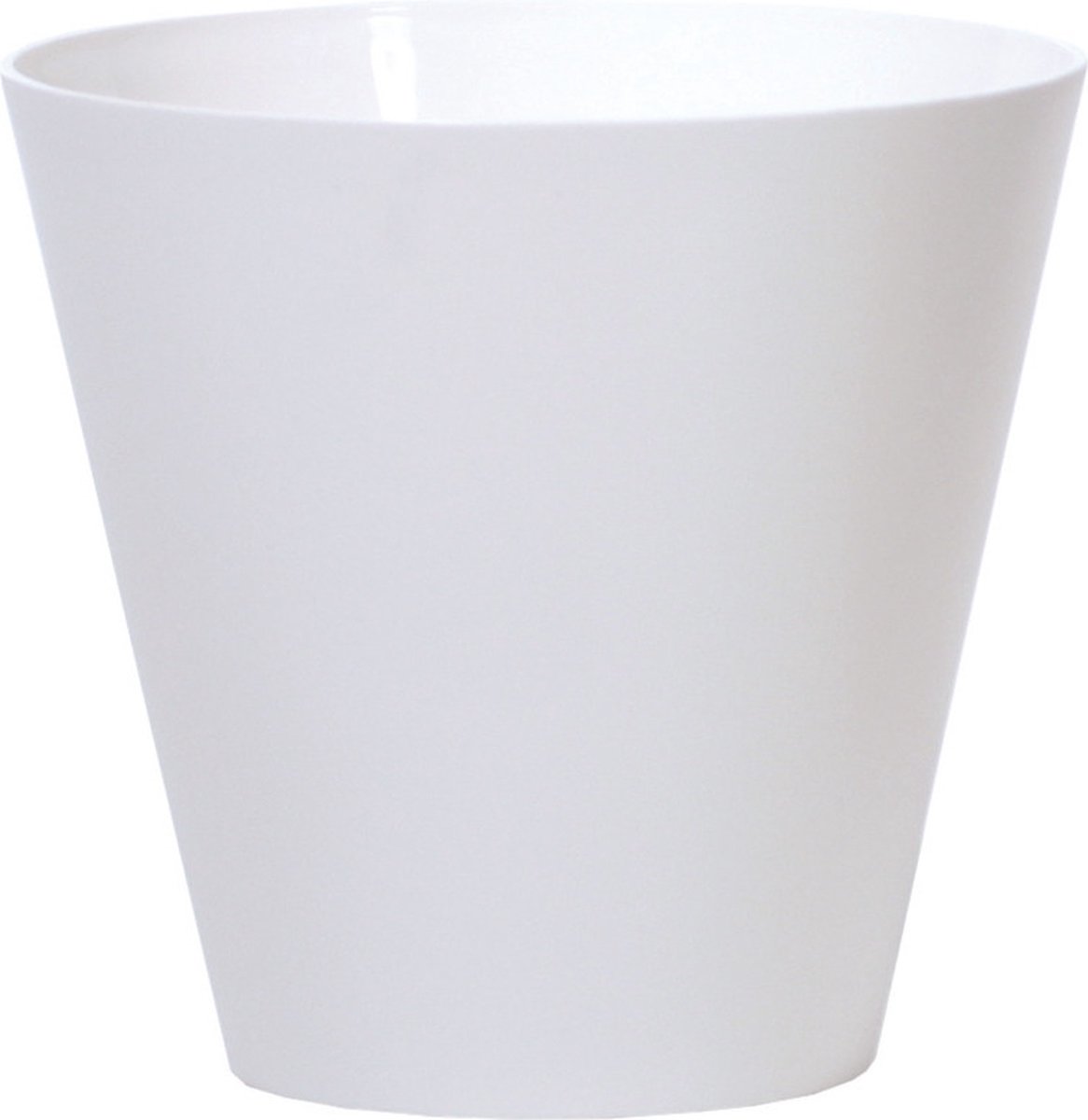 Prosperplast Bloempot/plantenpot voor buiten - kunststof - wit - D25 x H23 cm - 7 liter