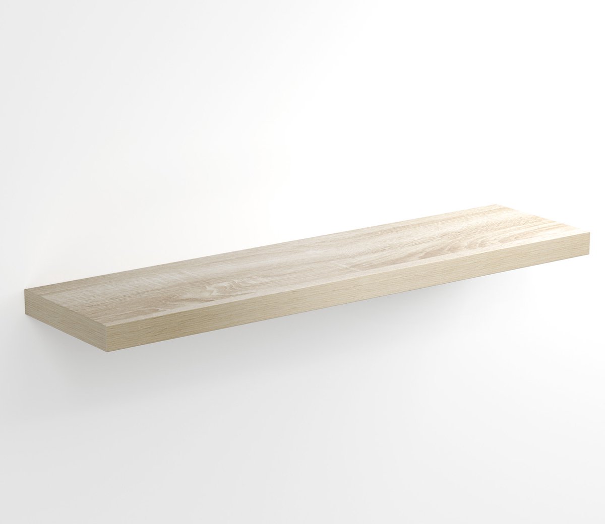 Casaria Wandplank Zwevend - 90 cm 15kg Belastbaar - Eiken
