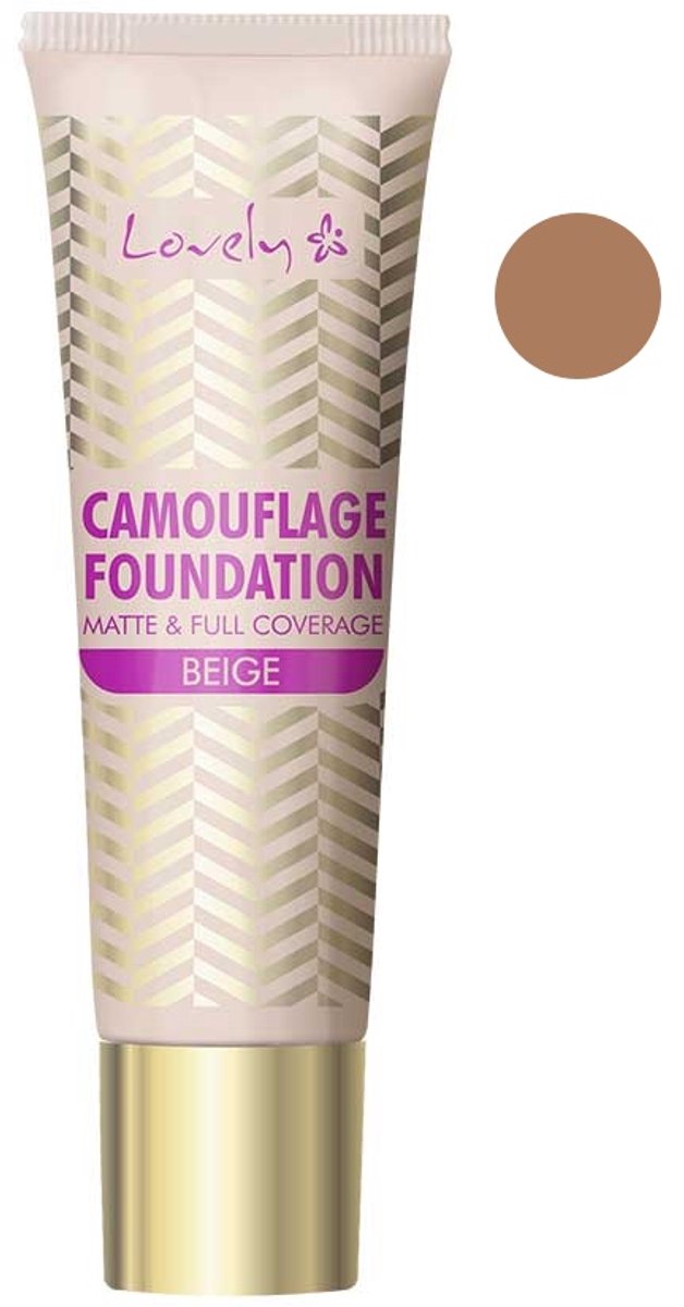 Lovely - Camouflage Foundation Matt & Full Coverage Covering Face Primer 4 Beige 25G