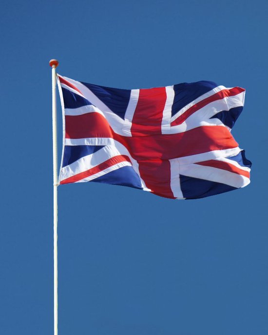 Verenigd Koninkrijk Vlag - Groot Brittannië Vlag - 90x150cm - Great Britain United Kingdom Flag - Originele Kleuren - Sterke Kwaliteit Incl Bevestigingsringen - Hoogmoed Vlaggen