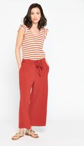 LOLALIZA Gestreepte top - Ecru - Maat XL