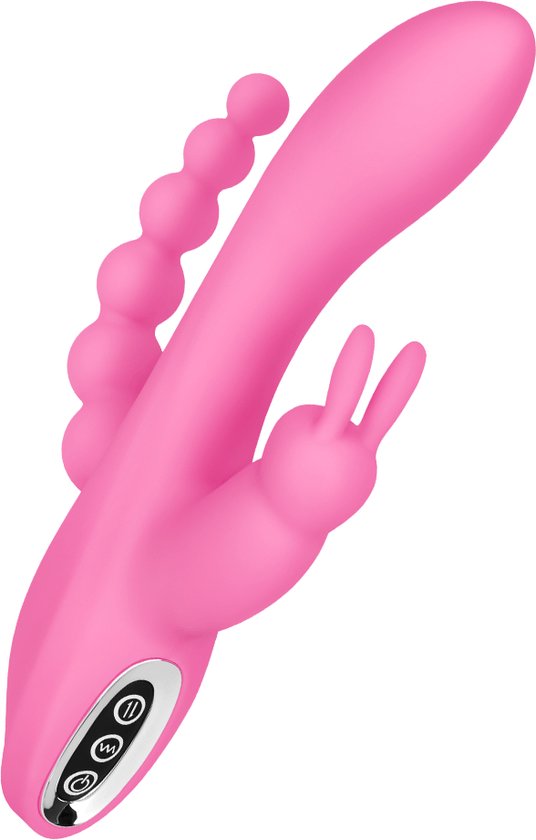 EIS, vibromasseur, vibromasseur Rabbit 3 en 1, 21,5 cm, étanche, 2 moteurs,... 