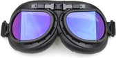 CRG Zwarte pilotenbril | Multi kleur glas