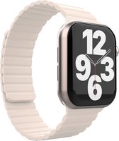 Geschikt voor Apple Watch 1 / 2 / 3 / 4 / 5 / 6 / 7 / 8 / 9 / SE 41MM / 40MM / 38MM Bandje Magnetisch Siliconen Beige