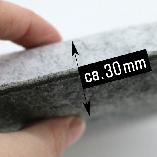 Coussin d'assise 4 feutres rond Ø 35x3 coussin de chaise coussin d'assise réversible doux 2 tons gris