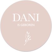 Geboorte raamsticker twig beige Ø 100 cm / Nee dankjewel