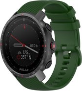 Siliconen Smartwatch bandje - Geschikt voor  Polar Grit X Pro siliconen bandje - legergroen - Strap-it Horlogeband / Polsband / Armband