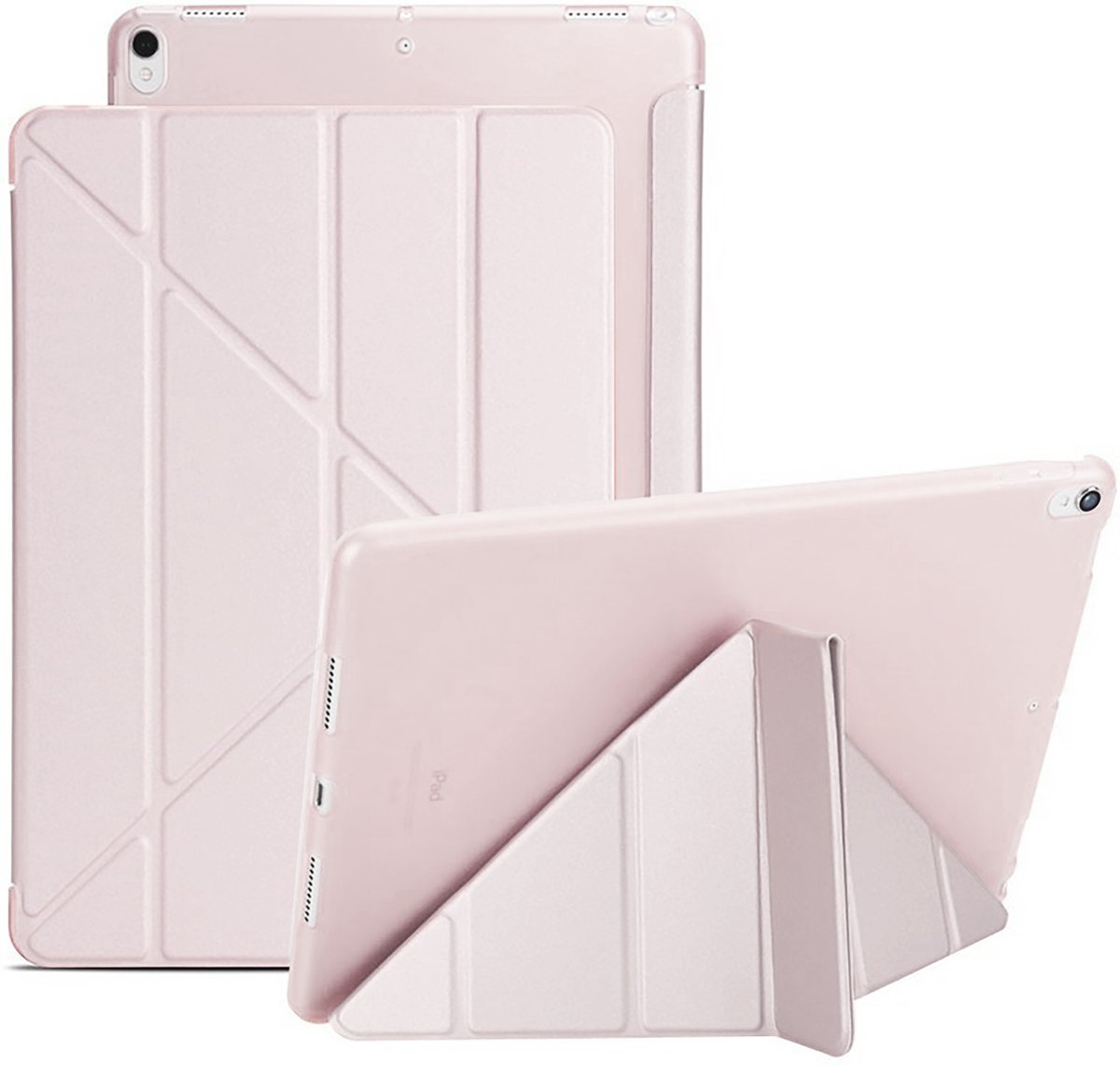 Tablet Hoes geschikt voor iPad Hoes 2021 - 9e generatie - 10.2 inch - Smart Cover - A2603 - A2604 - Roze