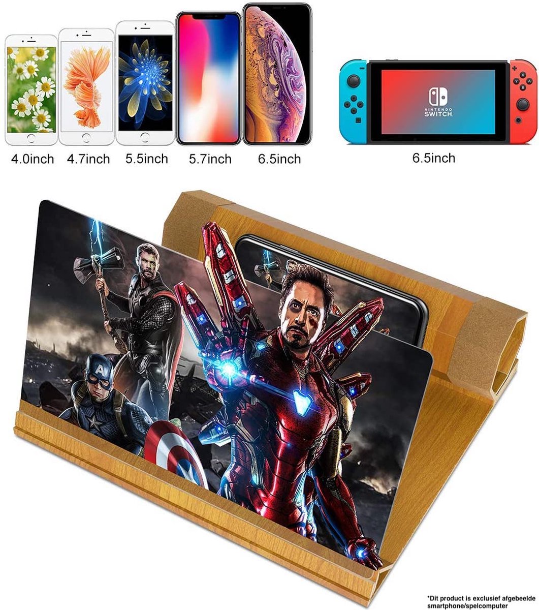 Loupe pour Smartphone 12" Loupe d'écran HD Loupe d'écran 3D pour