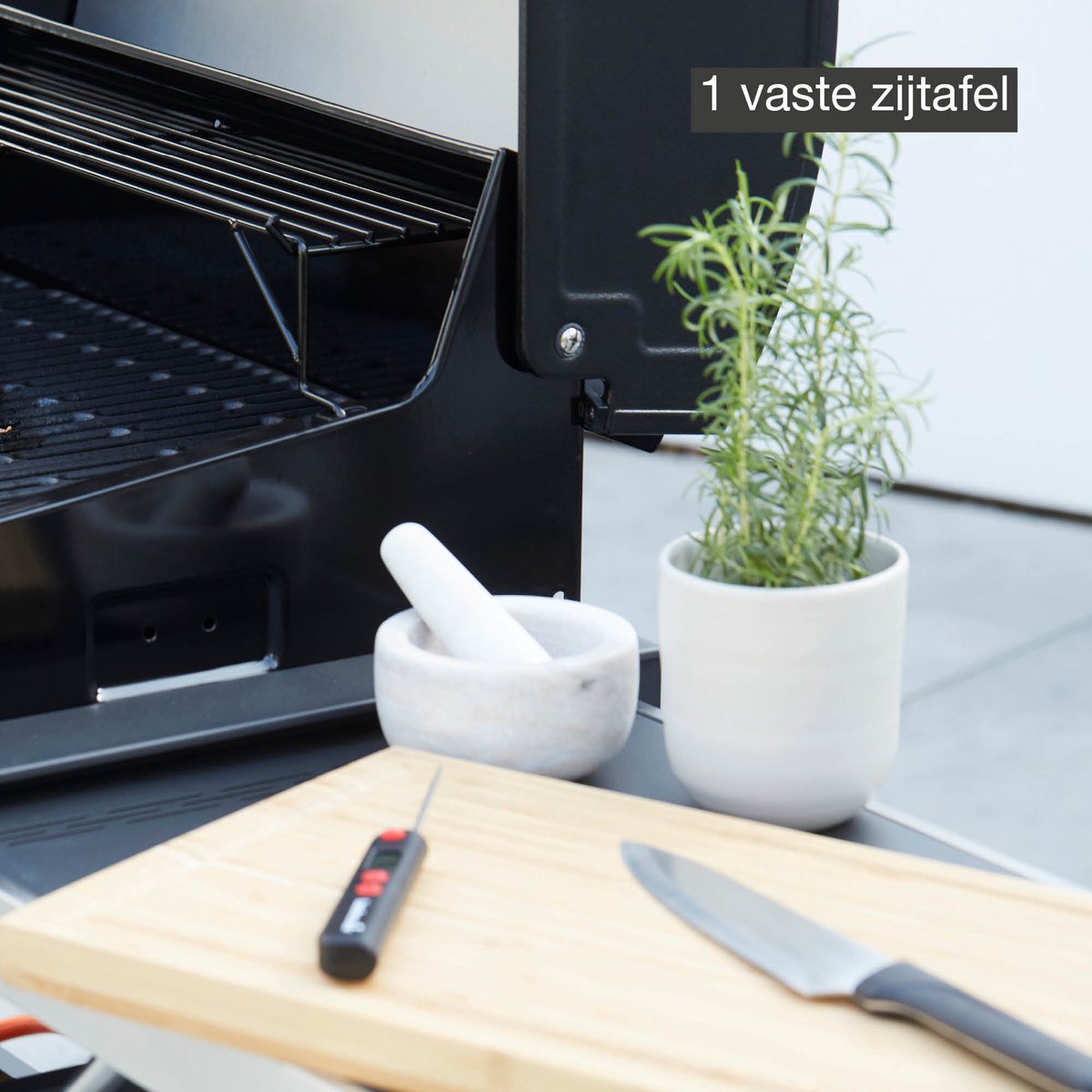 Barbecook Spring 3212 - Gas BBQ barbecue - 3 Branders - Met zijbrander - 1 vaste zijtafel - Kar met opbergruimte – foto 6