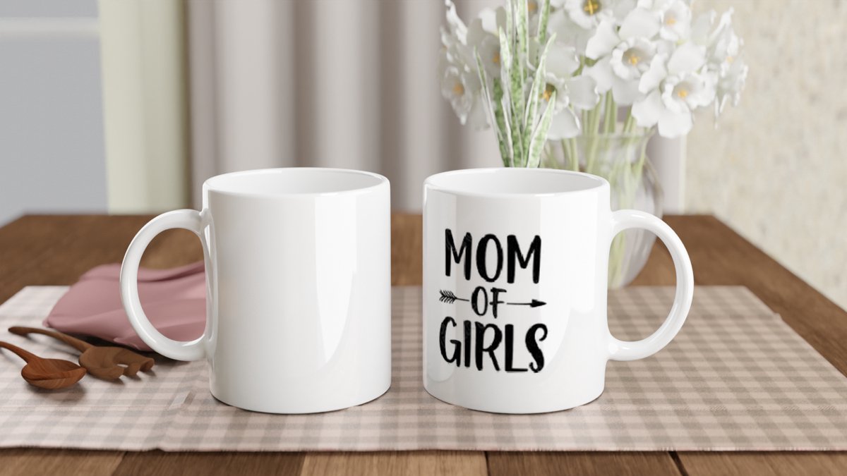 Mok - Mom of Girls- Beker - Moederdag - Cadeau - Mama - Moeder