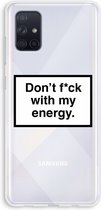Case Company® - Samsung Galaxy A71 hoesje - My energy - Soft Cover Telefoonhoesje - Bescherming aan alle Kanten en Schermrand