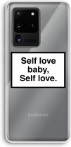 Case Company® - Samsung Galaxy S20 Ultra hoesje - Self love - Soft Cover Telefoonhoesje - Bescherming aan alle Kanten en Schermrand
