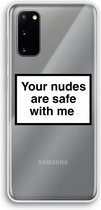 Case Company® - Samsung Galaxy S20 hoesje - Safe with me - Soft Cover Telefoonhoesje - Bescherming aan alle Kanten en Schermrand