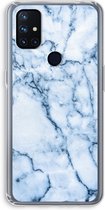 Case Company® - OnePlus Nord N10 5G hoesje - Blauw marmer - Soft Cover Telefoonhoesje - Bescherming aan alle Kanten en Schermrand