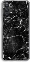 Case Company® - Samsung Galaxy A32 5G hoesje - Zwart Marmer - Soft Cover Telefoonhoesje - Bescherming aan alle Kanten en Schermrand