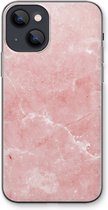 Case Company® - iPhone 13 mini hoesje - Roze marmer - Soft Cover Telefoonhoesje - Bescherming aan alle Kanten en Schermrand