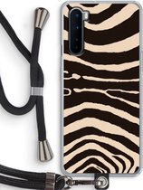 Case Company® - OnePlus Nord hoesje met Koord - Arizona Zebra - Telefoonhoesje met Zwart Koord - Bescherming aan alle Kanten en Over de Schermrand