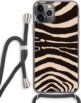 Case Company® - iPhone 11 Pro hoesje met Koord - Arizona Zebra - Telefoonhoesje met Zwart Koord - Extra Bescherming aan alle Kanten en Over de Schermrand