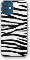 Case Company® - iPhone 12 hoesje - Zebra pattern - Soft Cover Telefoonhoesje - Bescherming aan alle Kanten en Schermrand
