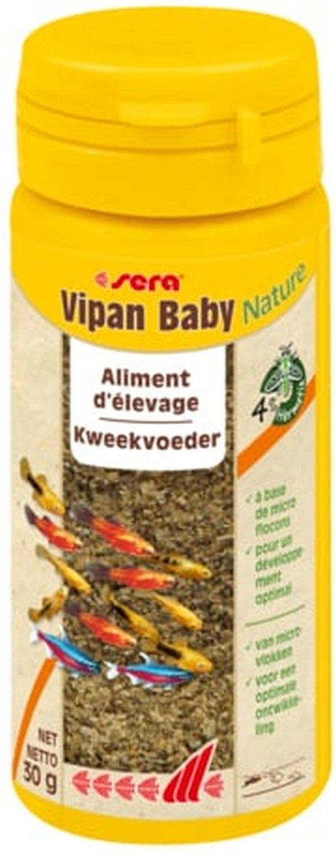 Vipan baby Nature 50 ml - Sera Aquarium Guppy Voer