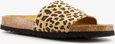 Hush Puppies dames bio slippers met luipaardprint - Bruin - Maat 42