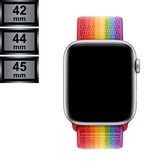 RipaWare Sport Loop Watch bandje - Geschikt voor Apple - Geweven nylon - 42, 44, 45mm - pride editie