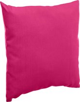 Bank/sier/tuin kussens voor binnen en buiten fuchsia roze 30 x 50 x 10 cm - Water en UV bestendig