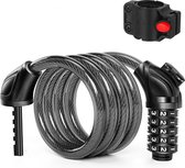 Fietsslot - Kabel Fietsslot - Mountainbike Fietsslot - Anti-Diefstal Slot - Veiligheid - Geschikt Voor Elke Fiets - Metaal - Zwart - 125 cm